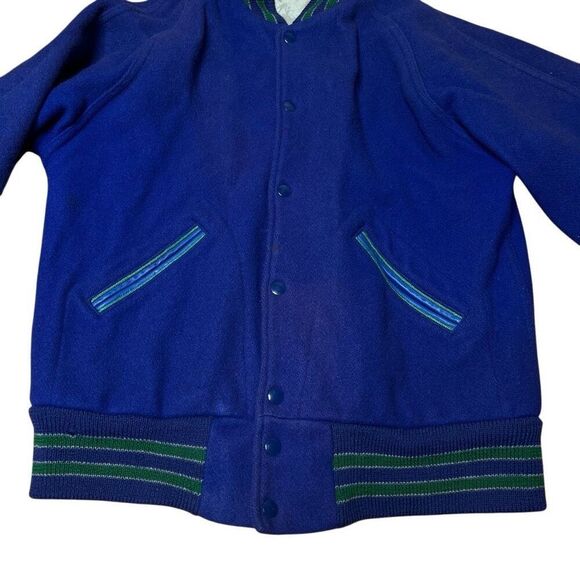 American Vintage 60s Seahawks Themed Varsity Jacket Size 42 - Picture 3 of 6